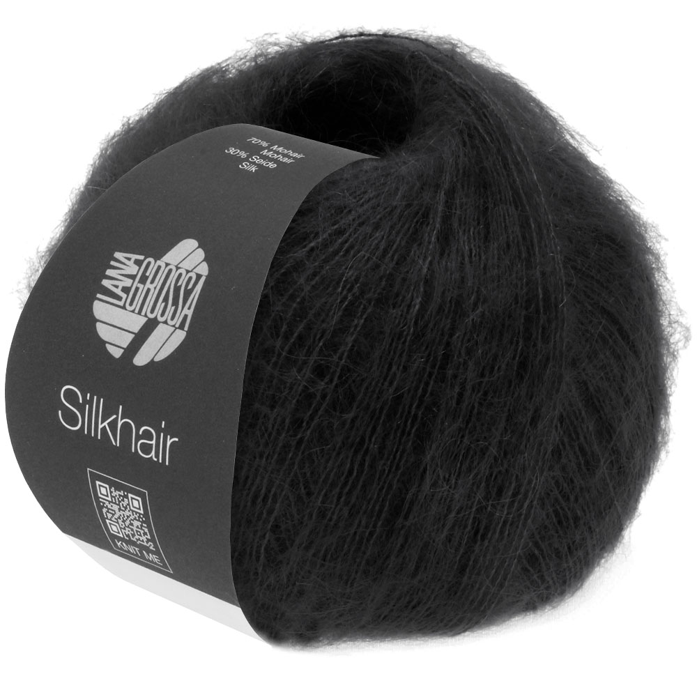 Silkhair uni: 014 | schwarz